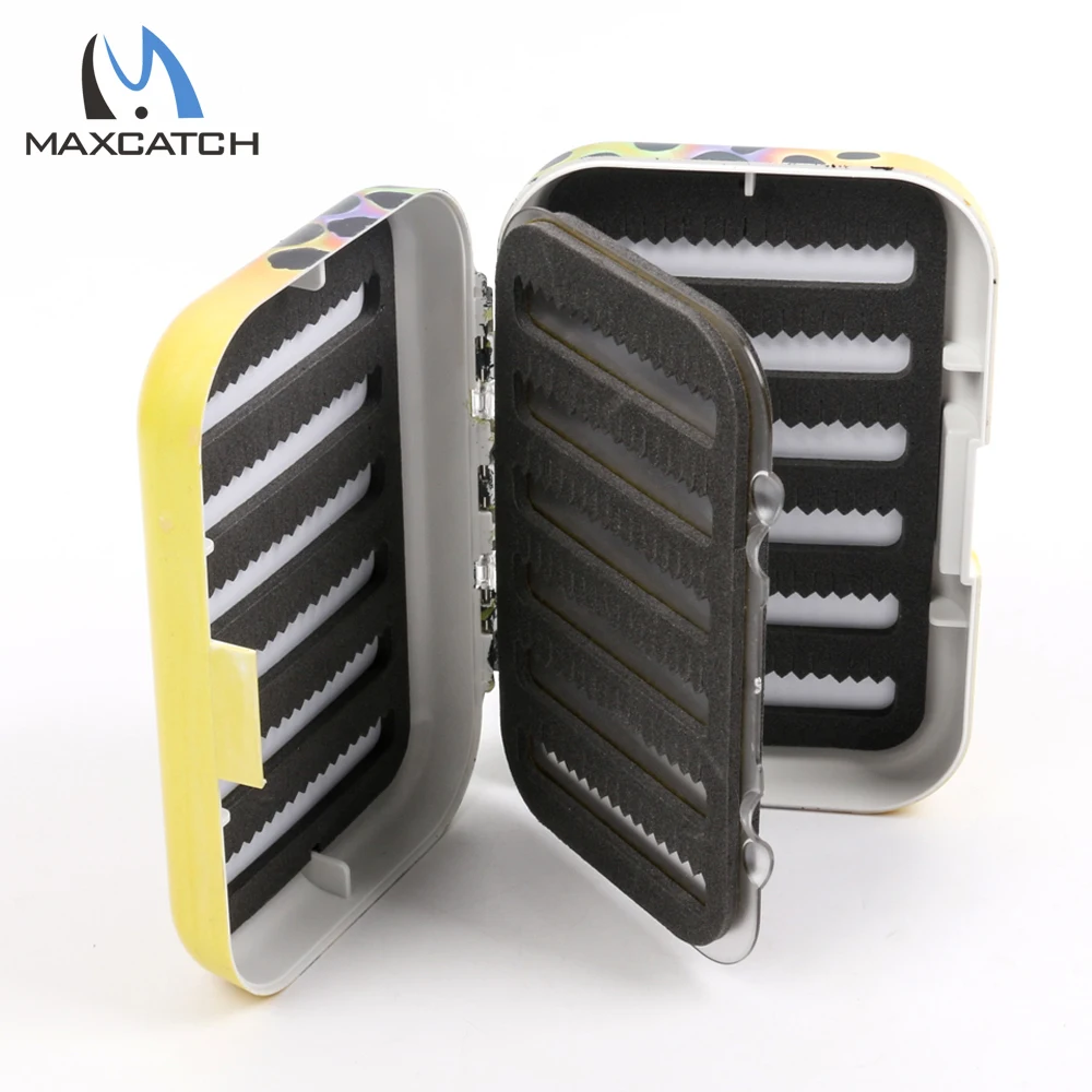 Maxcatch новая форель кожа Fly Рыболовная коробка с откидывающаяся вкладка щелевая