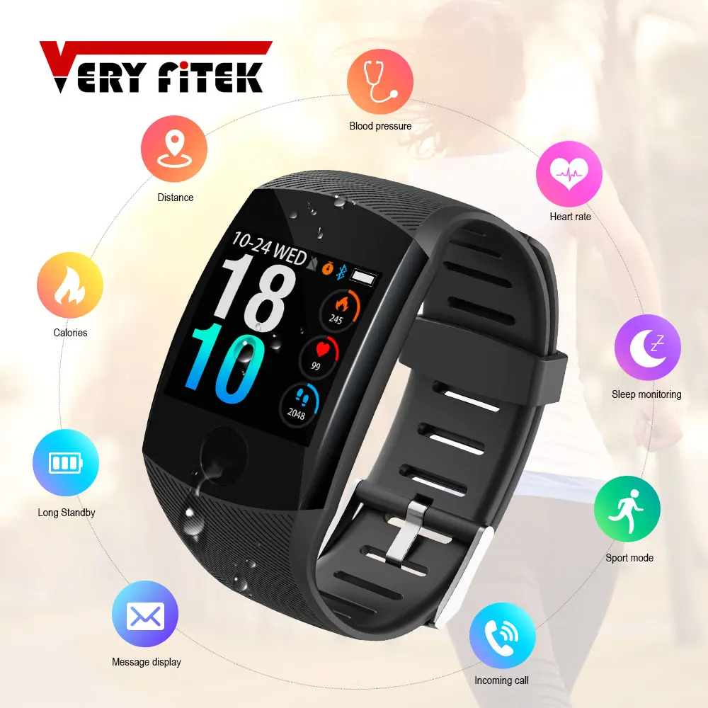 Смарт-часы VERYFiTEK Q11 с Супер длительным временем ожидания, кровяное давление, монитор сердечного ритма, фитнес-браслет, часы для мужчин и женщин, умные часы PK Q9