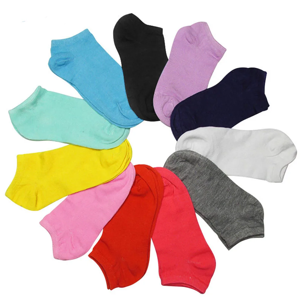Mixed color Новейшие 10 пар/компл. красочные с низким вырезом; женские водонепроницаемые Носки мягкая и удобная обувь, новые хлопковые Для женщин носки до лодыжки подарок розового и голубого цвета - Цвет: Mixed color