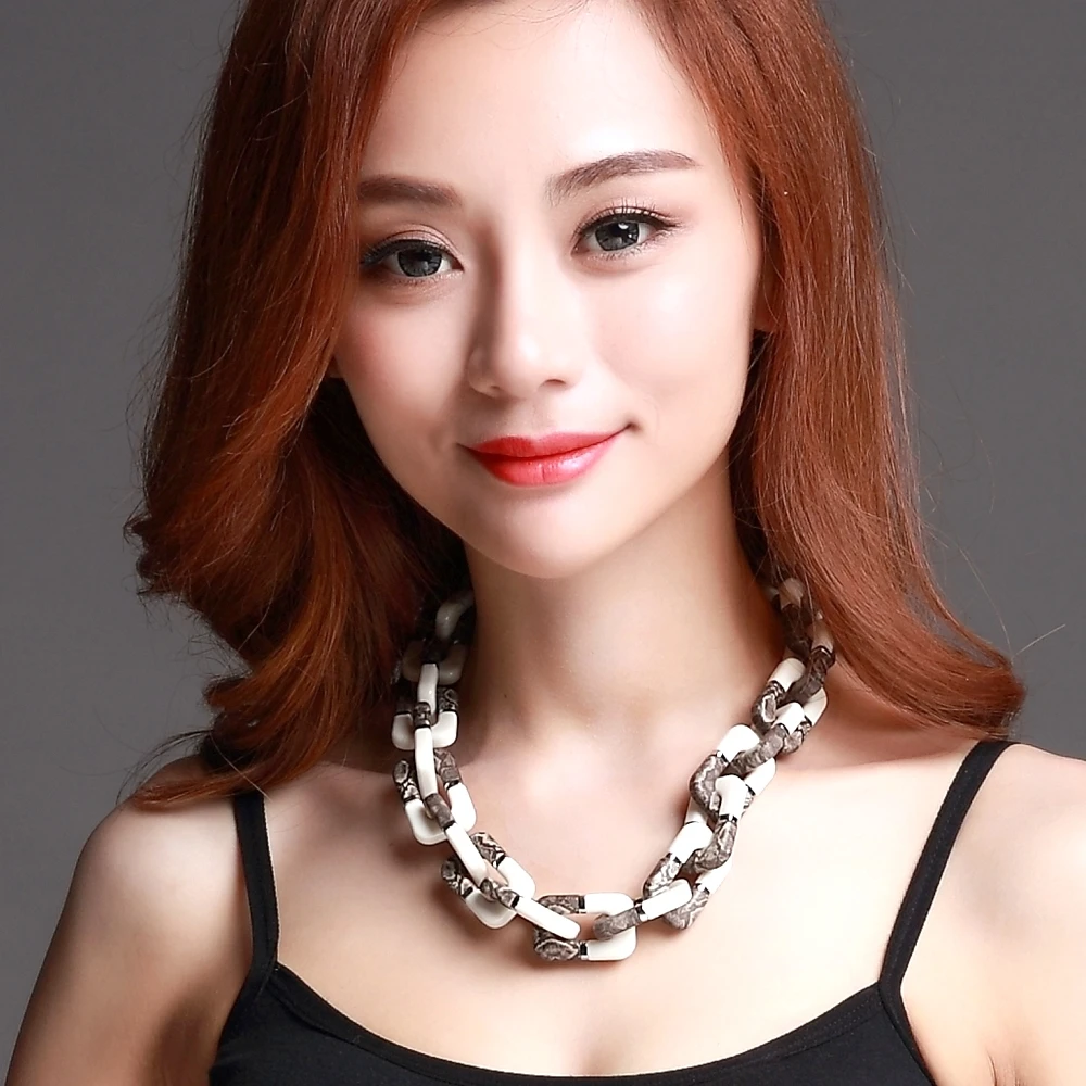 Горячие выборка Повседневное колье Kolye два тона со змеиным принтом ожерелье