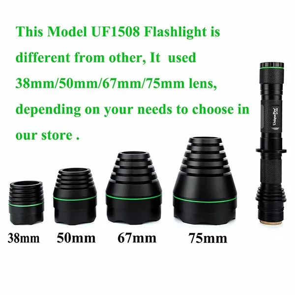 UniqueFire 1508 50 мм IR 850nm 3 Вт Водонепроницаемый светодиодный светильник-вспышка инфракрасного излучения, светильник ночного видения, масштабируемый, 3 режима, для охоты