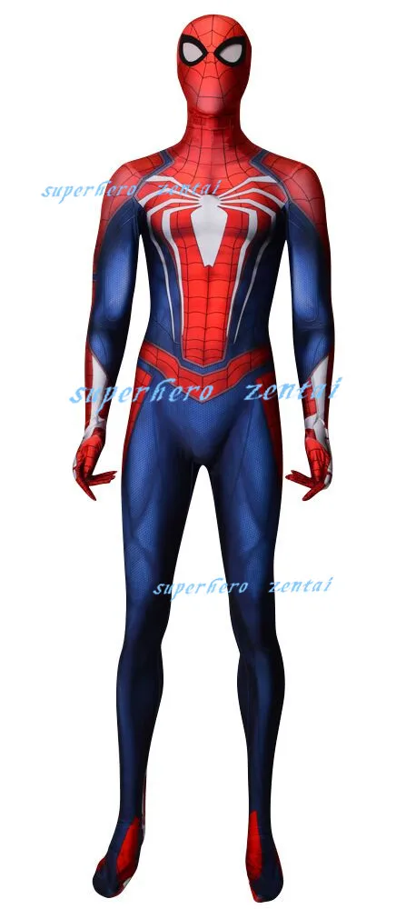 PS4 Insomniac костюм Человека-паука зентай с 3D принтом новые игры Spidey Косплей Костюм