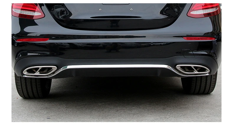Для Mercedes W205 W176 W213 W246 CLA GLC выхлопные хромированные выхлопные трубы четыре хвостовые горла декоративные Стикеры для автомобилей