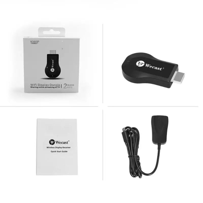 WECAST C2+ мини WiFi Дисплей HDMI Full HD 1080P tv Stick Miracast DLNA Дисплей приемник Ключ адаптер для ноутбук с HDTV проектор