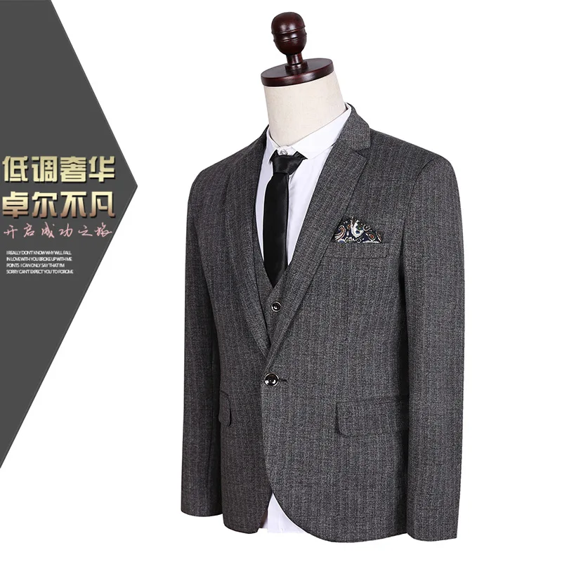 

CCXO2017 male suit three-piece dress wedding banquet business suit of big yards