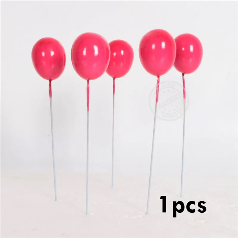 1pcs red balloon Радуга Единорог торт Топпер облако флажки для торта на день рождения Дети сувениры торт Декор вечерние Топпер для свадебного десертного стола Декор - Цвет: 1pcs red balloon