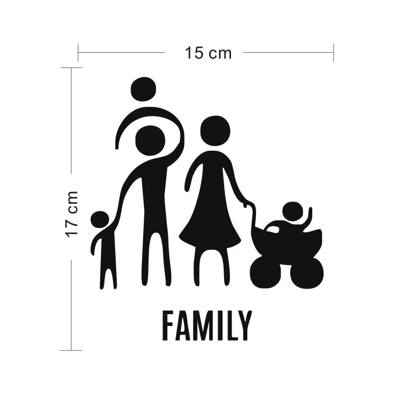Наклейка He Happy Family автомобильные аксессуары виниловые наклейки и стикеры на окна