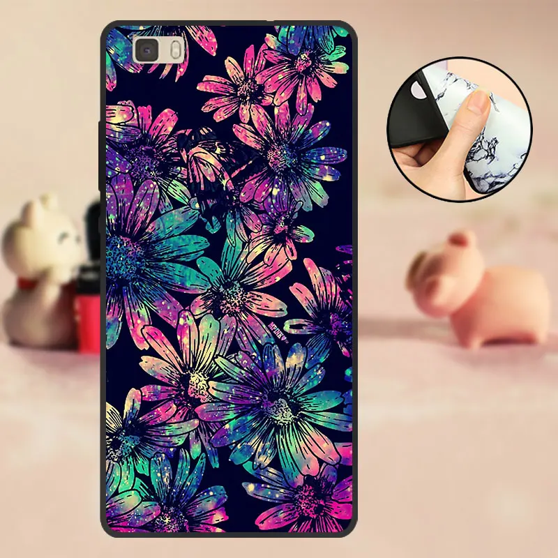 T28 Чехол для huawei ALE-L21 Funda для huawei P8 Lite, черный чехол из ТПУ и силикона для huawei P 8 Lite, чехол для телефона P8Lite - Цвет: T28