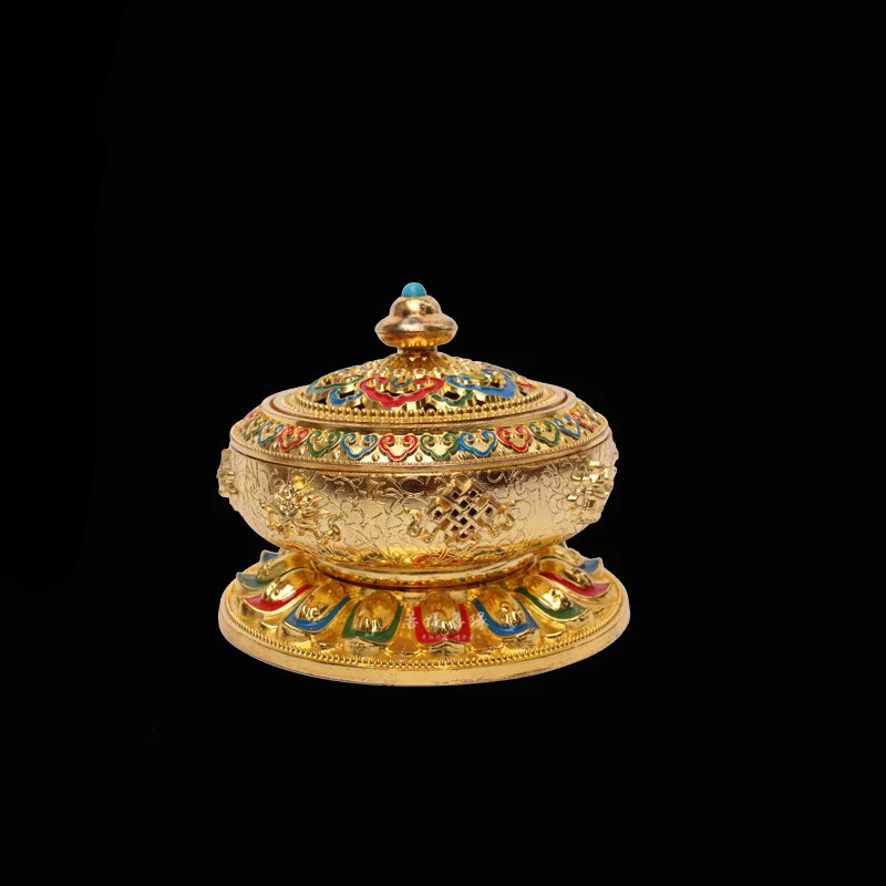 Тибет Буддизм ручная роспись восемь благоприятный горелка для благовоний в виде