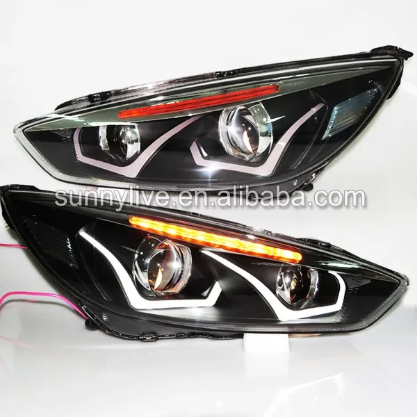 Для Ford Focus фары глаза ангела U Стиль линзы проектора Bi Xenon фар 2015 год LD|projector lens|bi xenon