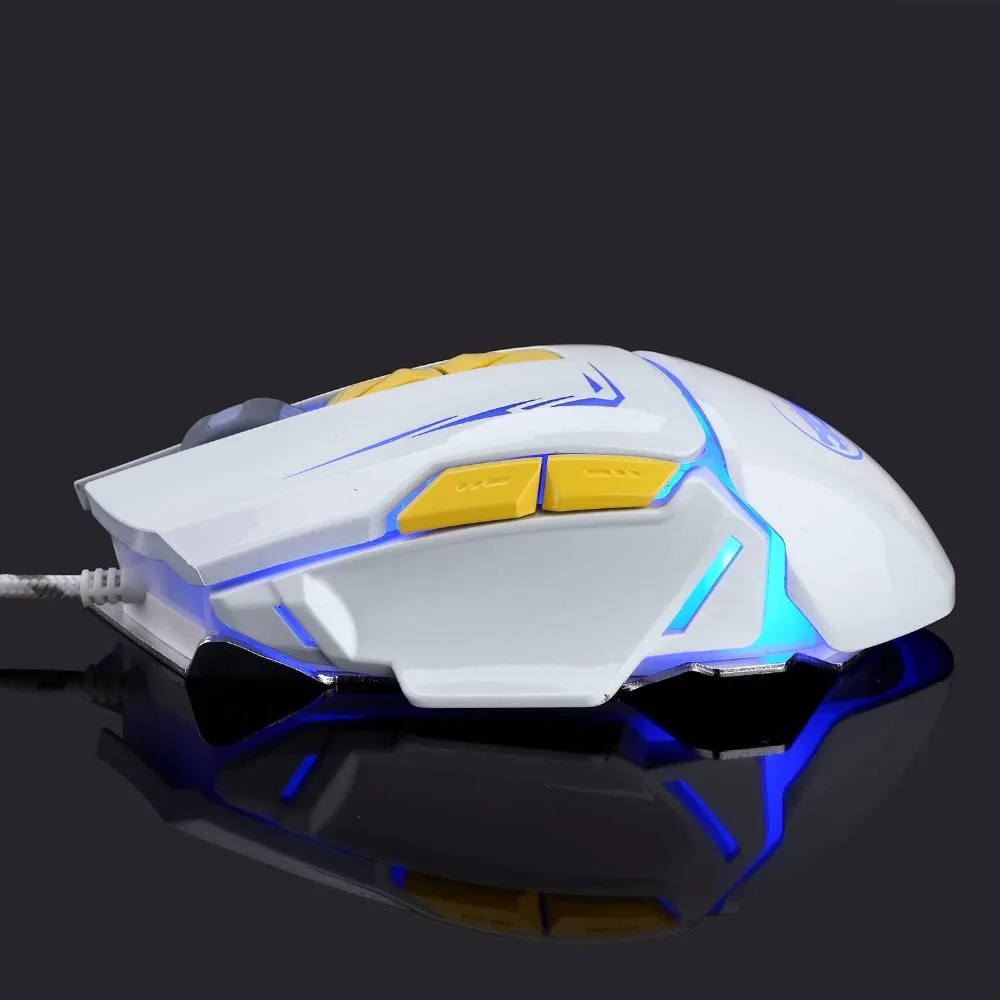 Профессиональная Проводная игровая мышь 3200 точек/дюйм USB оптическая геймер мыши 6