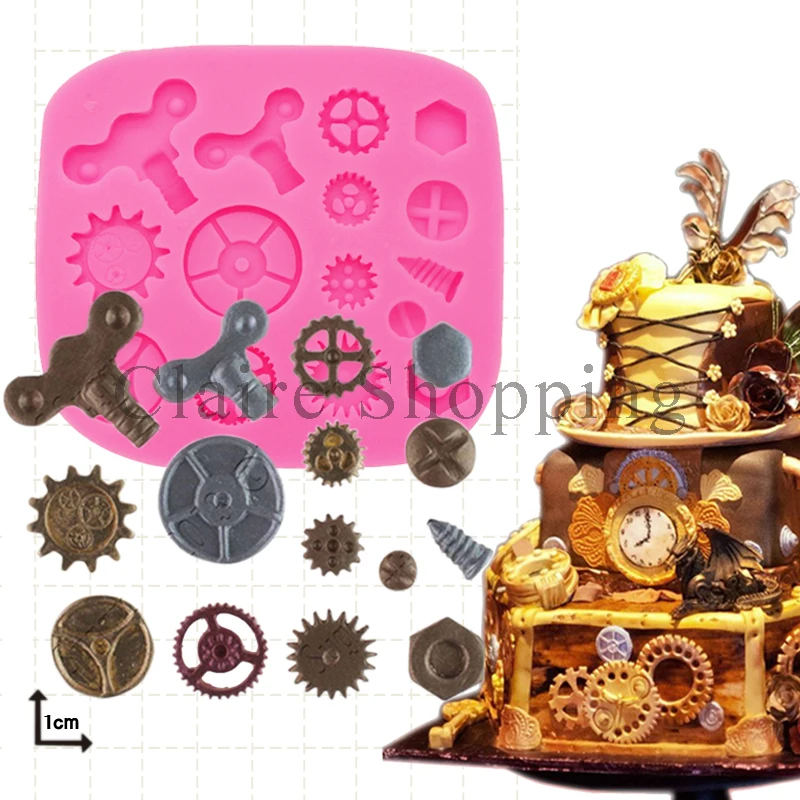 Yueyue силиконовая форма для торта в стиле стимпанк помадки инструменты украшения