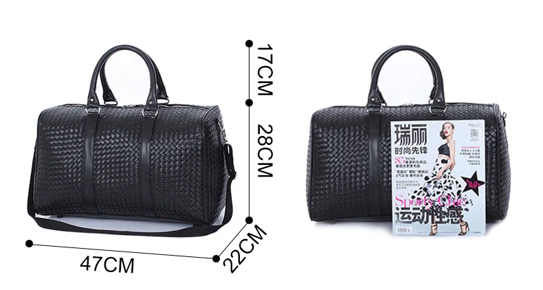 Waterproof Travel Bag Large Capacity Men Hand Luggage Duffle PU Leather Handbag Multifunction Business Shoulder Bag Bolsos B018