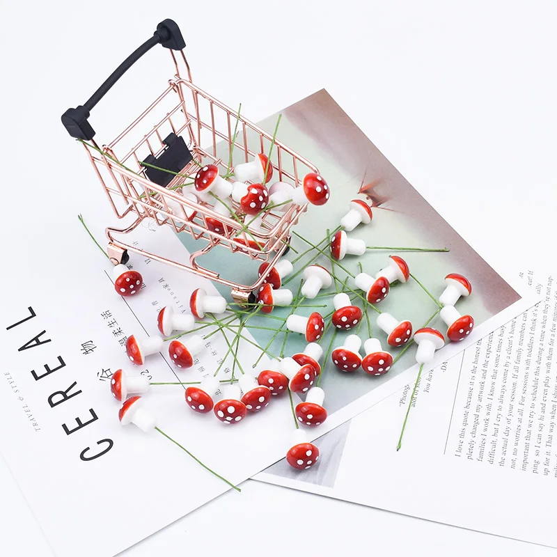 

10pcs Foam mushroom decorative flowers wreaths artificial plants scrapbooking flowers fiy gifts box wedding decoration pompon