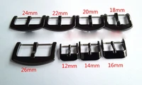 newest black stainless steel buckle strap buckle for silicone belt rubber belt needle buckle watch accessories