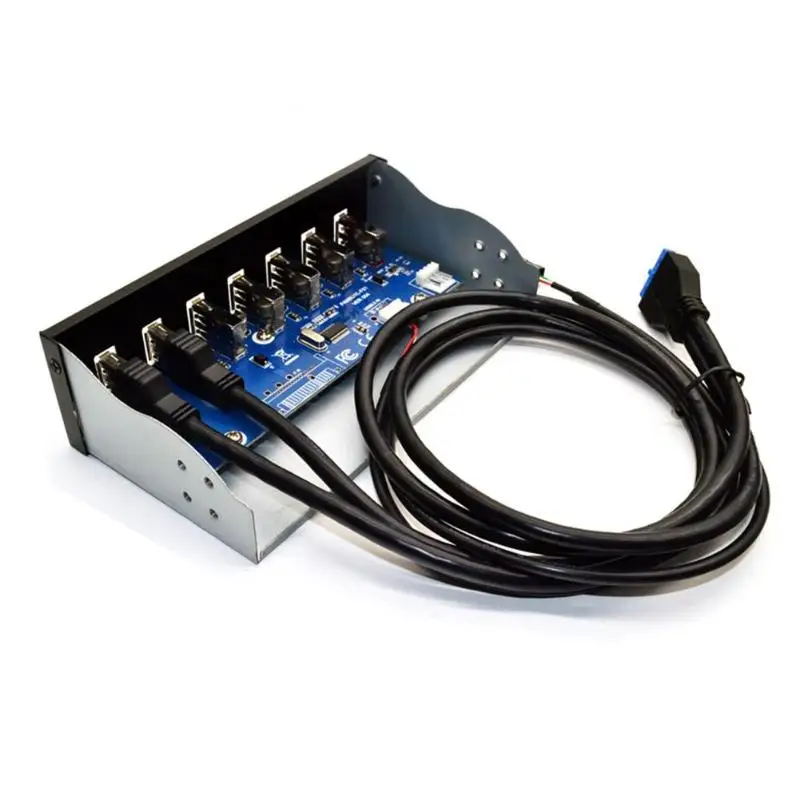 19 Pin to 2 USB 3.0+4 2.0+BC1.2 Optical Drive Fast Quick Changer Connector 5.25 inch 7 Ports HUB Front Panel For PC Desktop | Компьютеры и