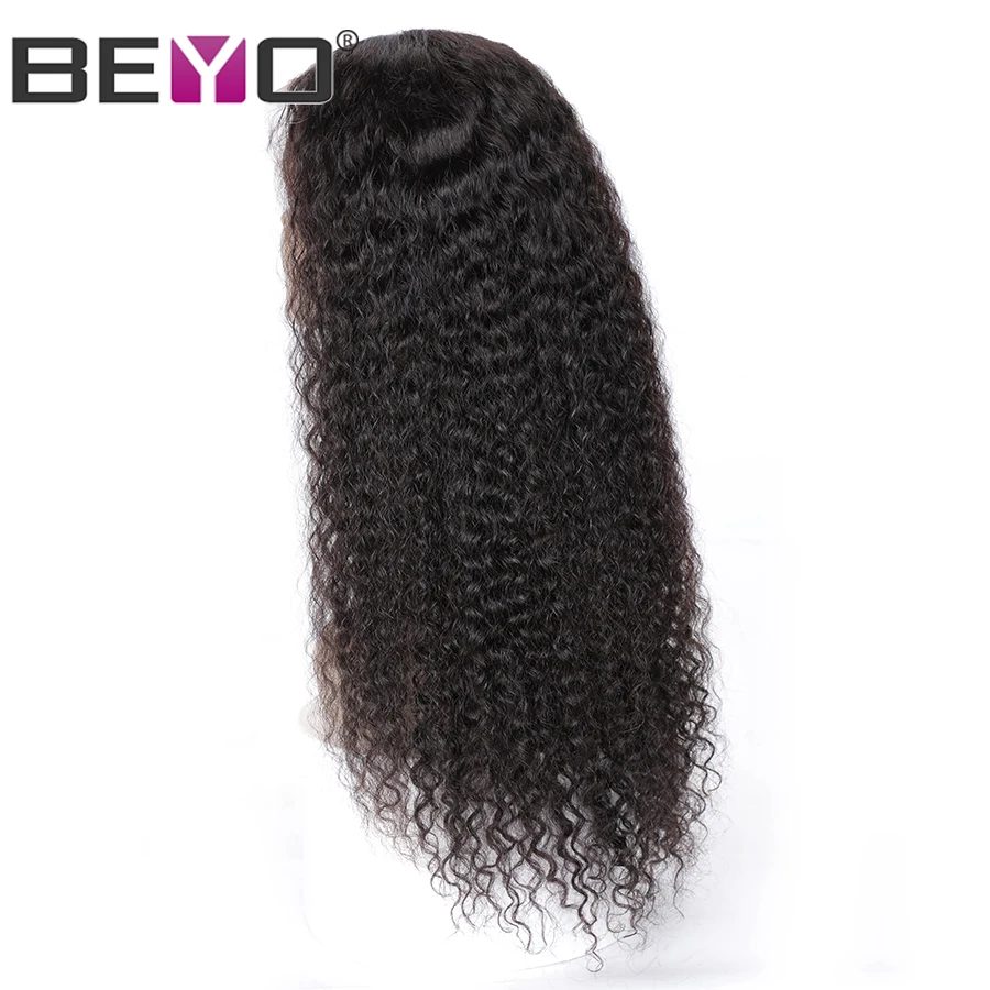 

13X6 Malaysian Deep Curly Wig Glueless Lace Front Human Hair Wigs For Black Women 150%/180% Density Beyo Remy Lace Front Wig