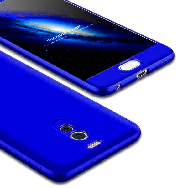 Синий Чехол для Meizu M6 note, Роскошный Жесткий Чехол для задней панели из поликарбоната 360, полная защита, задняя крышка для Meizu M6 Note M3 M5 Note, чехол для телефона - Цвет: Синий