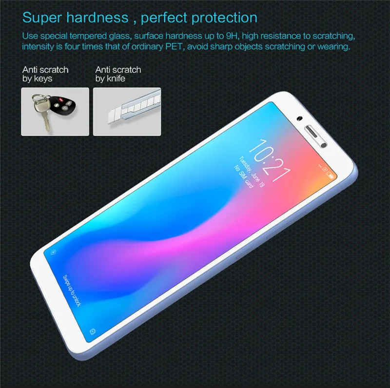NILLKIN H закаленное стекло для XiaoMi RedMi 6 6A защитный кожух экрана пленка чехол + чистые