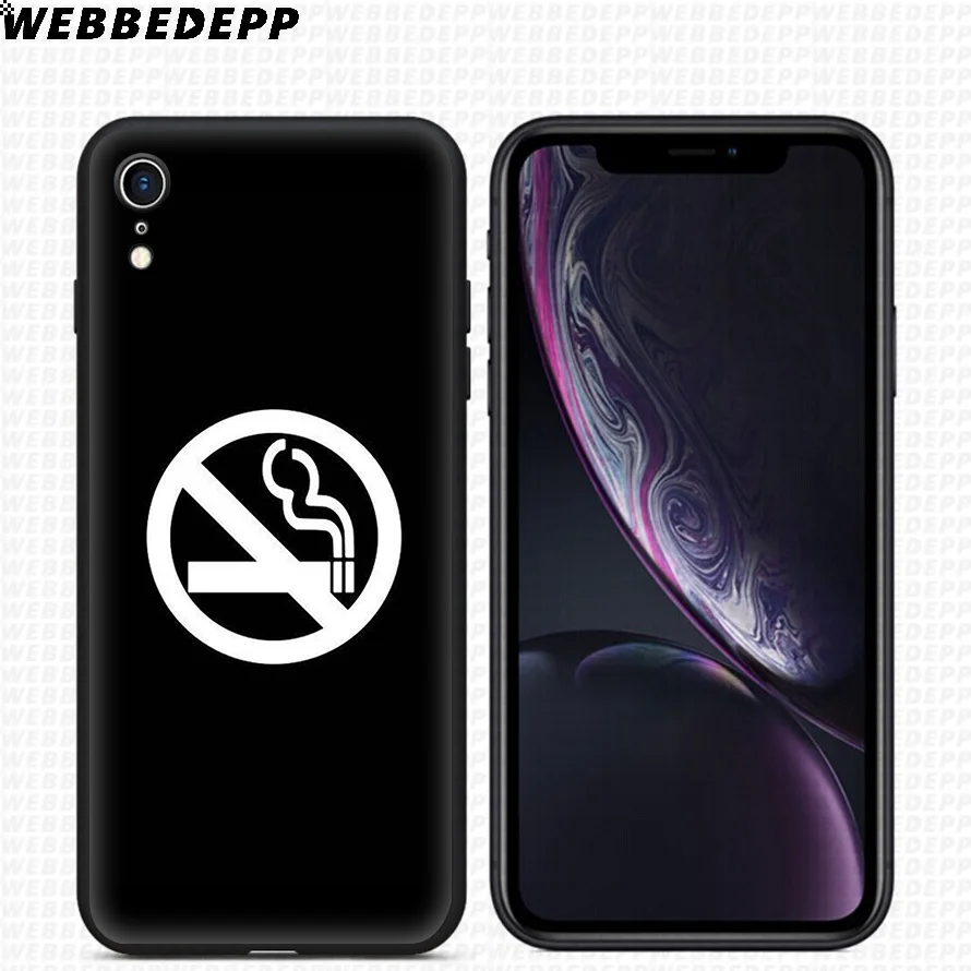 WEBBEDEPP Мягкий силиконовый чехол для сигарет не курит iPhone 11 Pro Xr Xs Max X или 10 8 7 6 6S Plus 5 5S