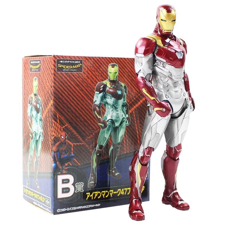 2Styles 18/26cm Avengers Superhero Homecoming Spiderman Iron Man MK47 PVC Action Figure Model Collectible Toys Kids Gift | Игрушки и