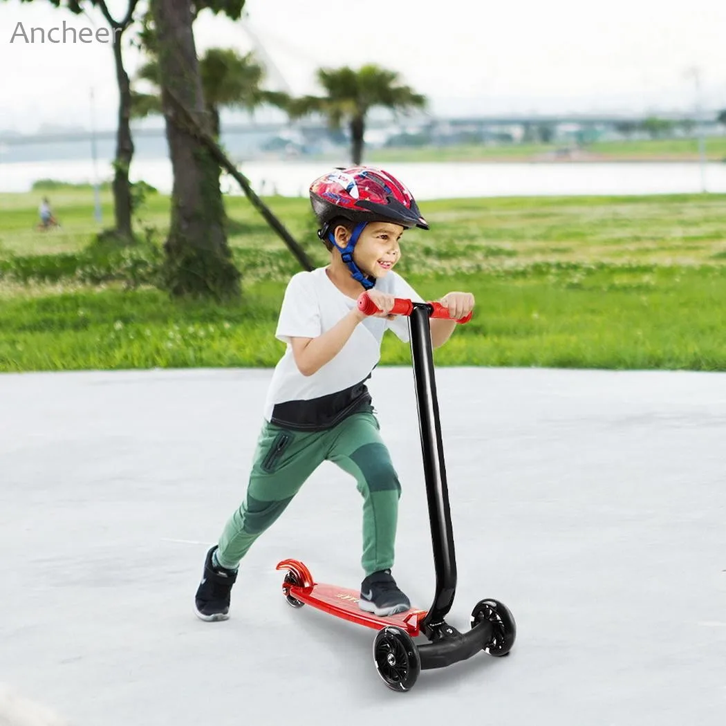 Новый самокат для детей 3 скутер с рулевой отдачей светодиодный подсветкой