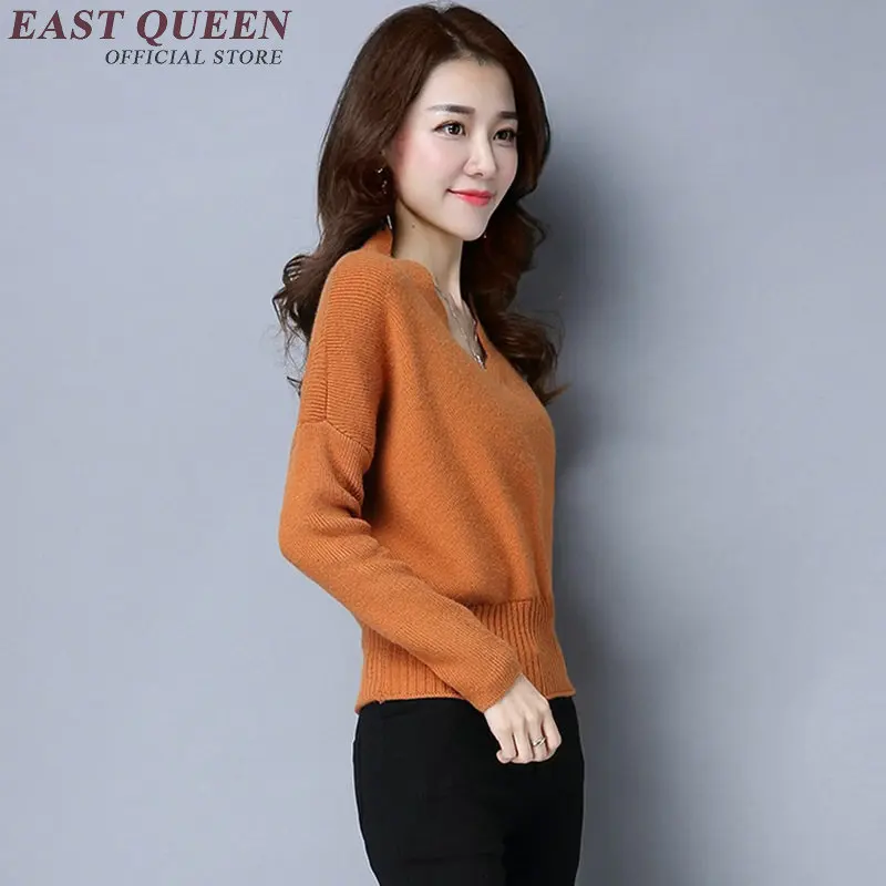 

Women winter sweaters women sweaters and pullovers V neck cross knitting winter sweater pullover female casual jumper KK1866 H