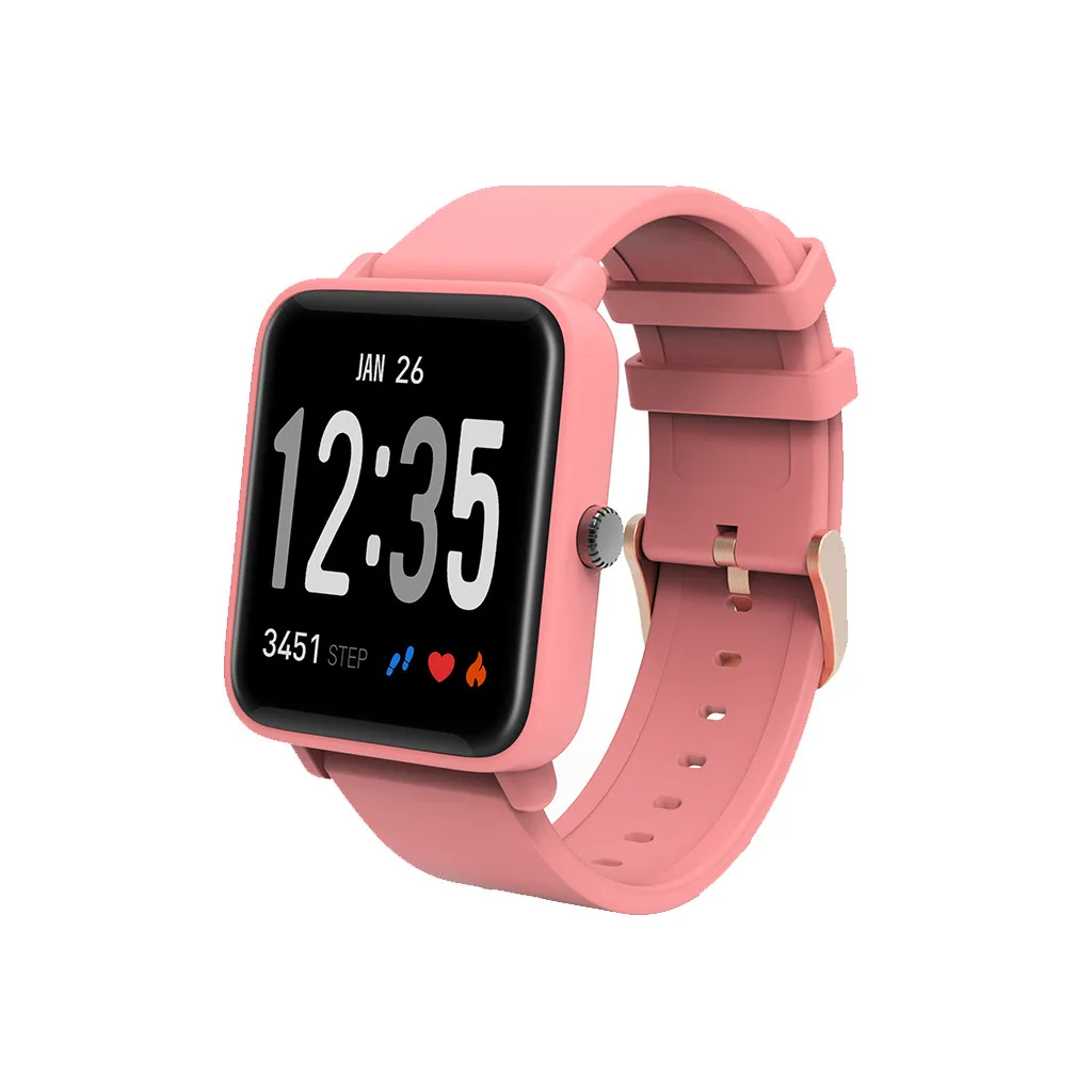 Pink Beautyss DO10 умный Браслет IP67 Поддержка секундомер часы amazfit bip трекер активности браслет пульсометр для iphone - Цвет: Pink