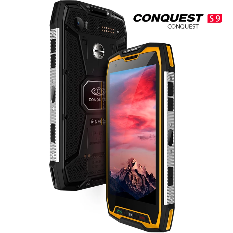 Conquest S9 водонепроницаемый смартфон с IP68 Android 7 1 5 дюймов FHD 6 ГБ Оперативная память 64