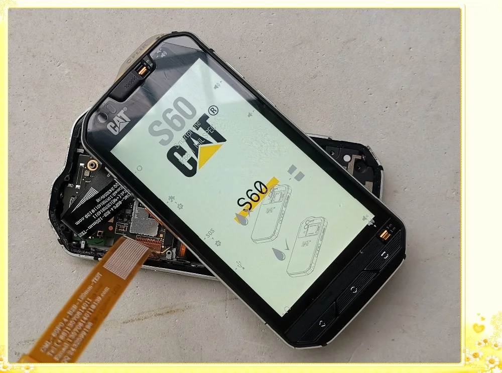 Б/у) рамка+() сенсорный+() ЖК для CAT S60
