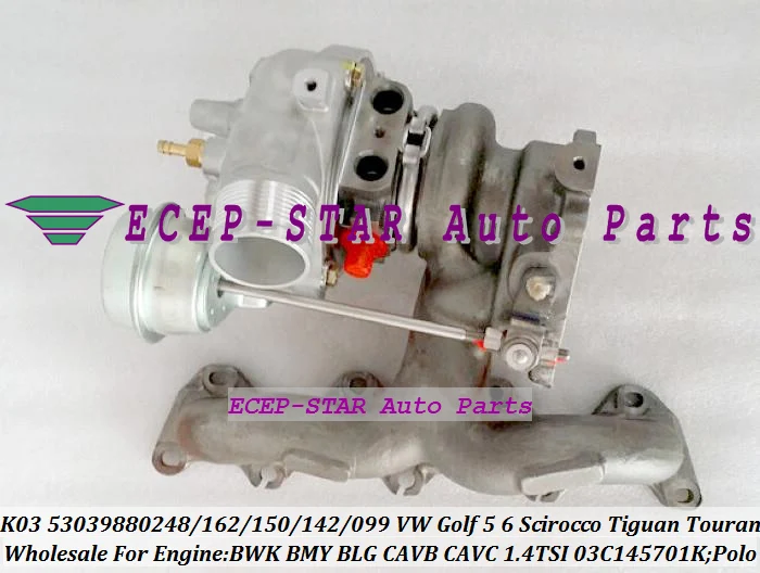Бесплатная доставка турбо K03 53039700162 53039700248 53039700150 для VW Golf 5 6 Polo Scirocco Tiguan Touran btk BMY BLG
