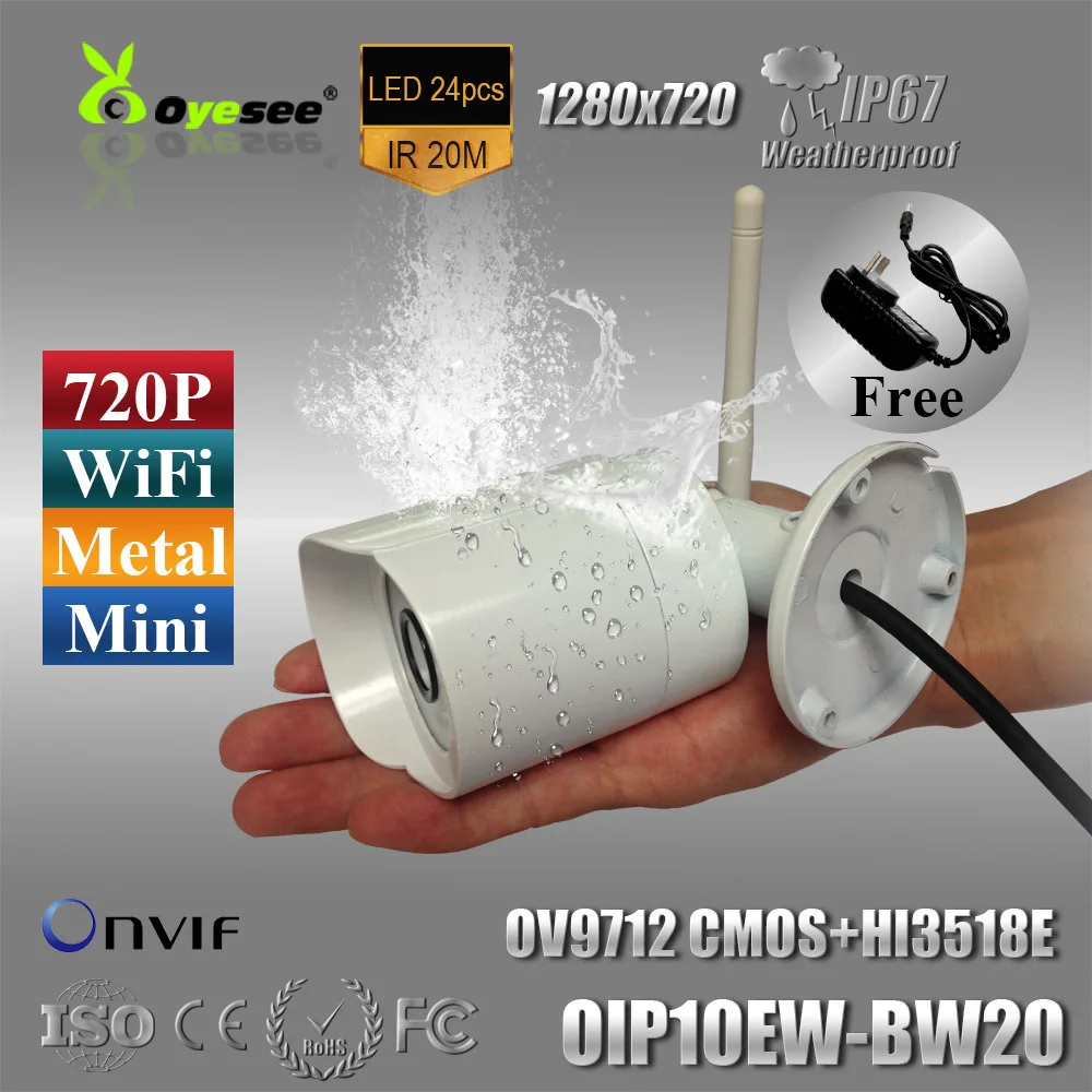 720 P mini металлический сплав wi-fi ip-камеры видеонаблюдения Всепогодный