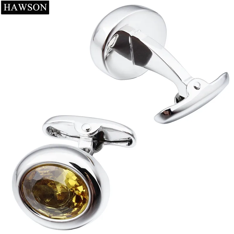 HAWSON многоцветные циркониевые запонки для мужчин модные высококачественные