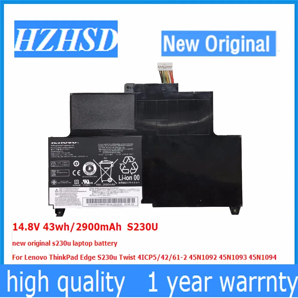 Аккумулятор для ноутбука Lenovo ThinkPad Edge S230U Twist 4ICP5/14 8 2 45N1092 45N1093 2900 в 42/61 Вт/ч|laptop battery for