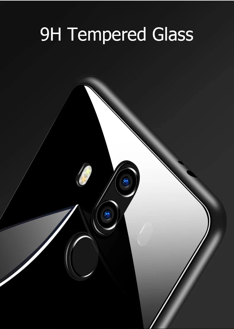 Для huawei mate 20 Lite чехол Роскошный Глянцевый закаленное стекло мягкая силиконовая рамка противоударный жесткий чехол для huawei mate 10 Pro чехол s
