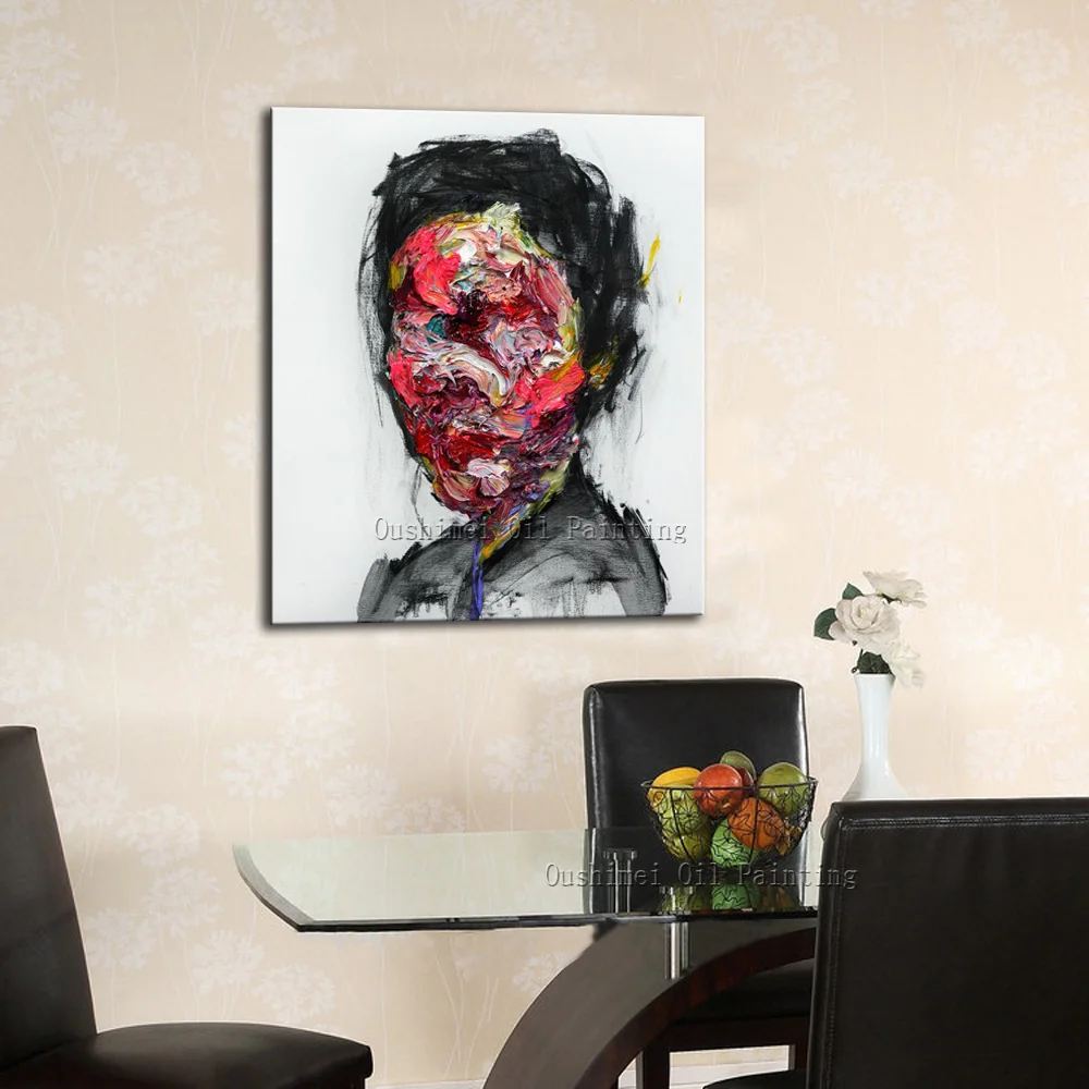 Топ ручной работы художника Высокое качество Абстрактная леди Портрет Голова