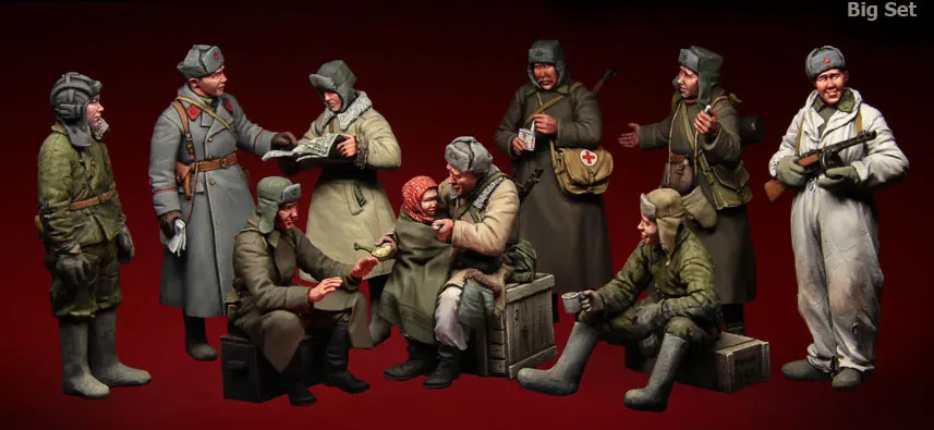 [Tuskmodel] 1 35 масштабный комплект модели из смолы фигурки большой набор 10 фигурок t3050