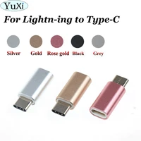 yuxi for iphone female to type c male adapter to micro usb cable converter charging type c to ios converter connector usb c