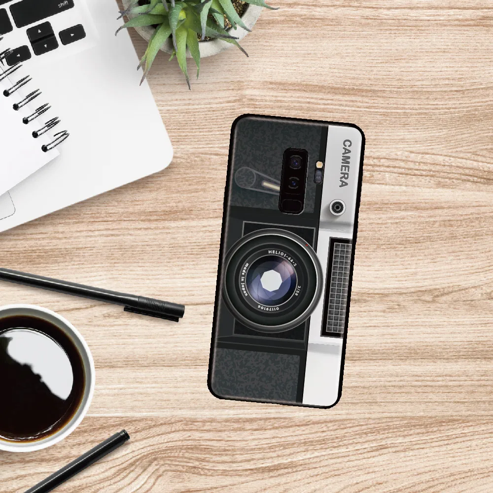 Для samsung Galaxy S8 S9 S10 S10e Plus E lite Note 8 9 10 A7 A8 Ретро винтажная Камера кассета музыка мягкий бампер чехол для телефона