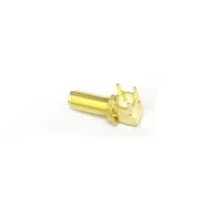 1pc sma female jack rf coax connector with bulkhead nut right angle pcb mount 17mm long thread new