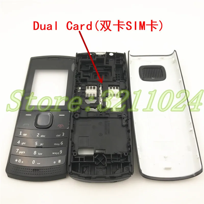 10 шт./лот, хорошее качество, полный корпус, чехол для Nokia x1 X1-00 X1-01, передняя рамка+ батарейный отсек+ средняя крышка+ английские клавиатуры