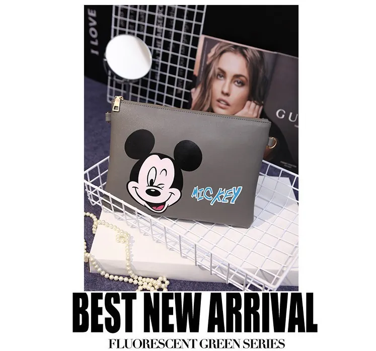 Женские сумки disney, новинка, сумка-мессенджер с принтом Микки и Минни
