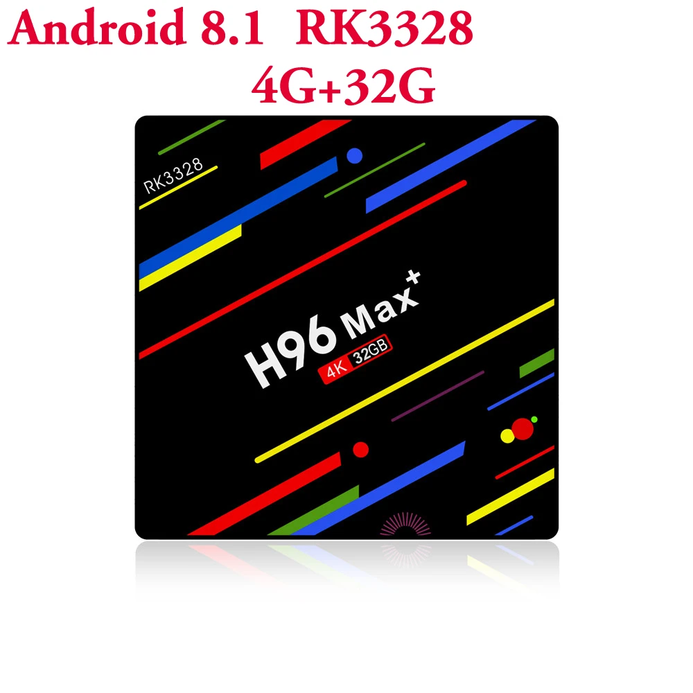 Android 9 0 ТВ бокс H96 MAX Plus 4 Гб ОЗУ 32 ПЗУ телеприставка RK3328 2 4G Wifi VP9 видео декодер
