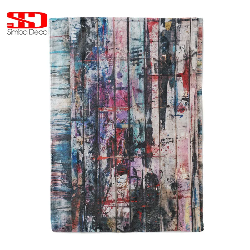 Throw blanket Креативные фланелевые пледы с распылением, вязаные одеяла на кровать, хиппе, красочные супер мягкие теплые покрывала на диван, пушистые покрывала - Цвет: Throw blanket