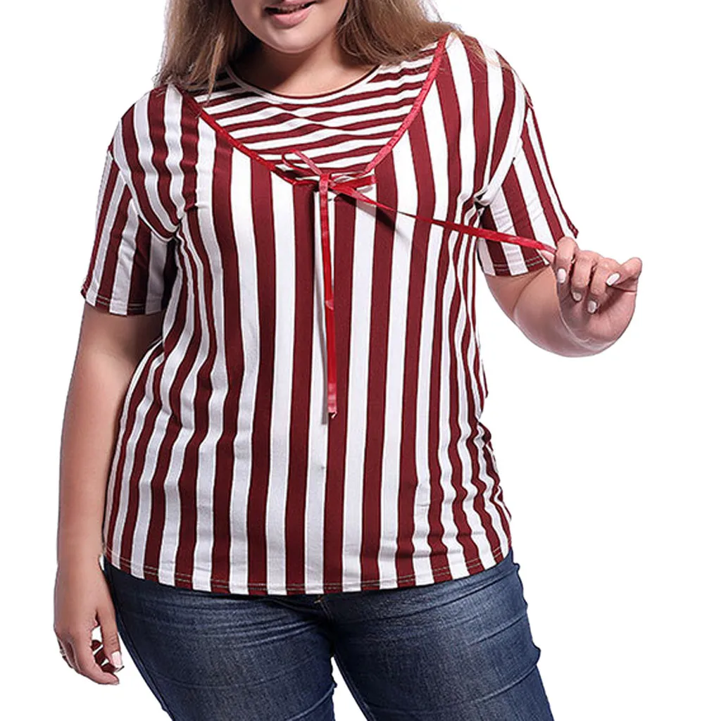 Модные свободные топы в полоску Женская Повседневная Удобная рубашка большого