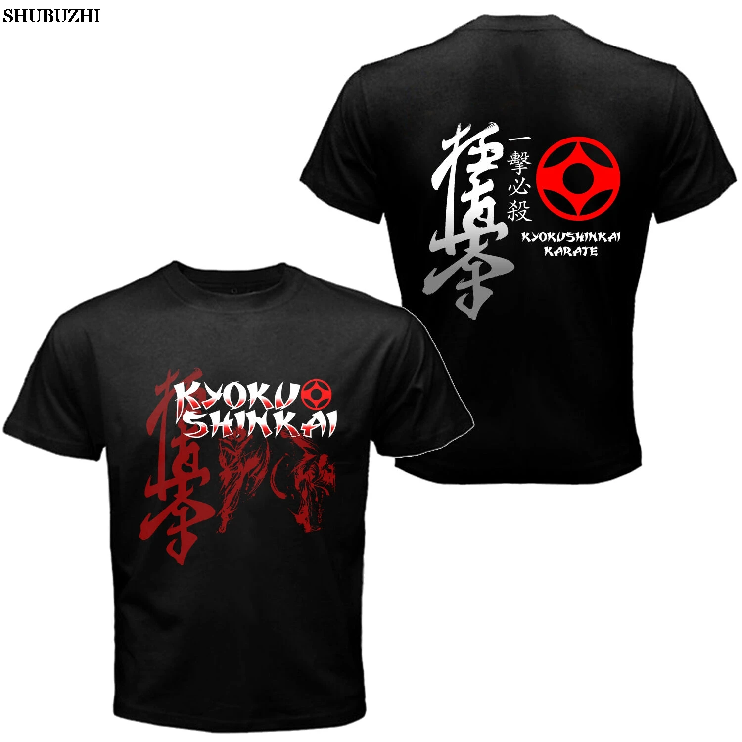 Kyokussinkai Kyokushin Kai Kan Karate One Hit Kill Mma Mix боевое искусство shubuzhi Новая мужская модная летняя хлопковая Футболка с принтом - Цвет: black