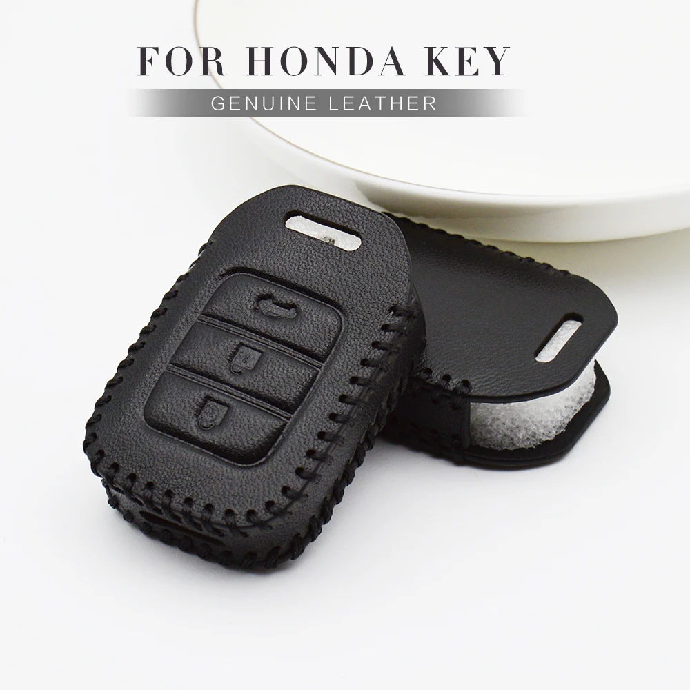 Leather Car Key Case Cover For Honda 2018 2019 Civic 4D Jazz Fit Freed Accord Crv 3 Elysion Stream Forza 125 Ring Styling | Автомобили и