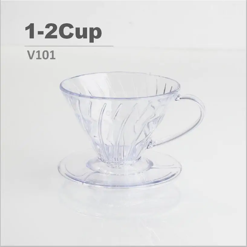 V60 ручной капельный кофе фильтр смолы залить над кофе капельница бумажный конус капельные фильтры бариста кофе заваривания умный капельница 101/102 - Цвет: 1-2 Cup Type C1