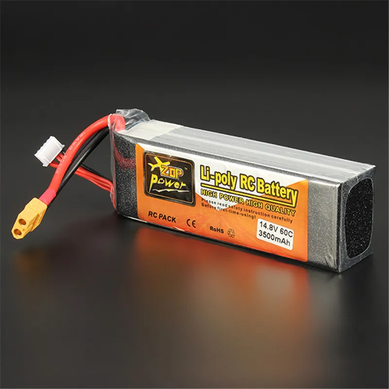Высокое качество аккумуляторная батарея Lipo ZOP мощность 14 8 V 3500mAh 4S 60C XT60 Разъем для