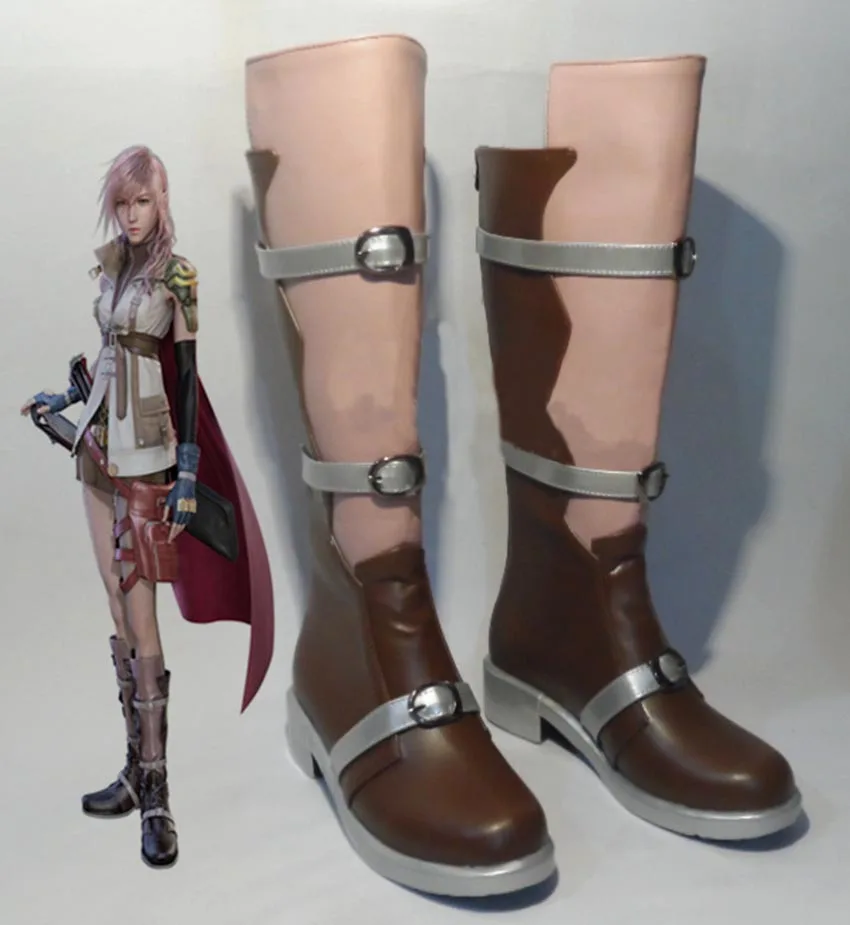 Final Fantasy XIII Eclair Farron обувь для костюмированной вечеринки ботинки в стиле аниме |